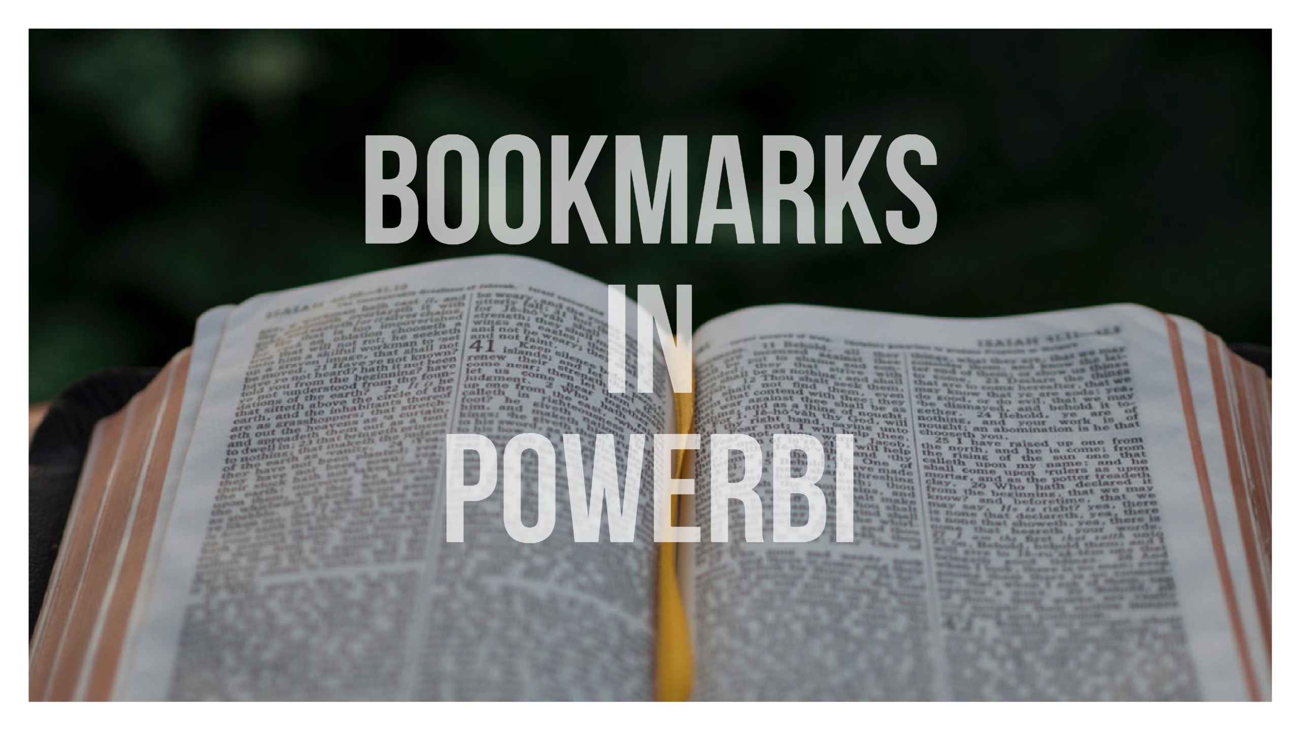 Bookmarks in PowerB