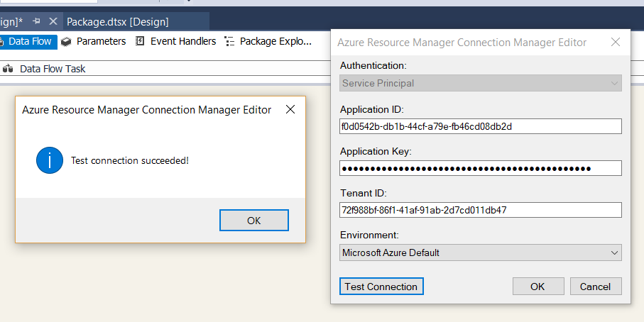 Azure AD Authentication with SSIS