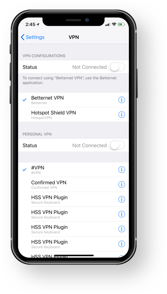 pptp vpn iphone tethering options